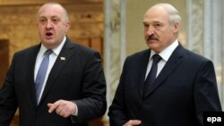 Гіёргі Маргвэлашвілі і Аляксандар Лукашэнка ў Менску