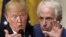 U.S. President Donald Trump (L) and Senator Bob Corker. 