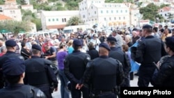 Policija i radnici Jadrankamena, foto: Pixell, Ivo Čagalj