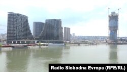 'Beograd na vodi' gradi se na obali Save u Beogradu (fotografija gradnje iz marta 2021.)