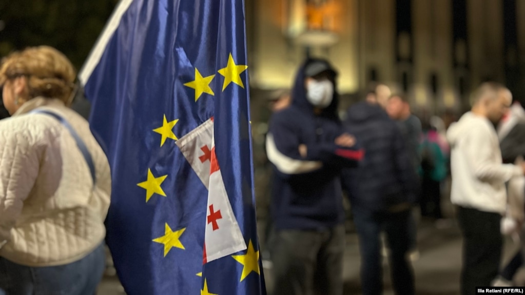 EU-párti tüntetés Tbilisziben október 5-én