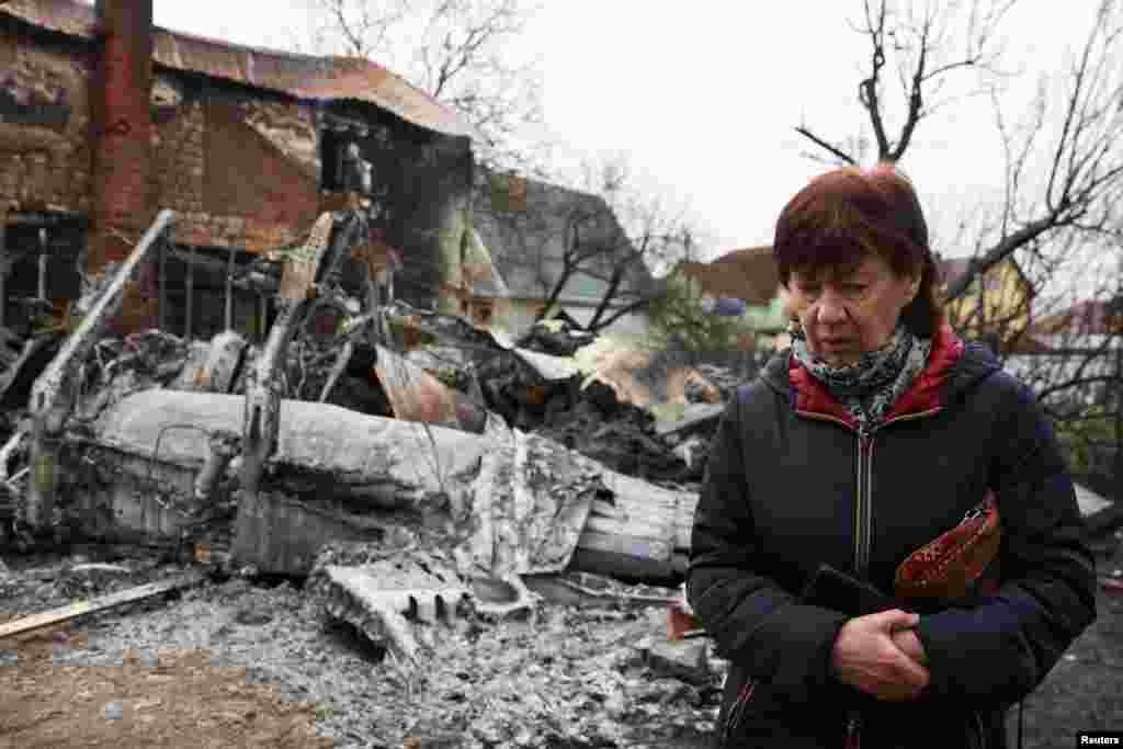 Rusia insistă că atacul militar nu vizează civilii din Ucraina, însă numeroase zone rezidențiale au fost bombardate. Imagine din Kiev.