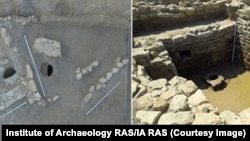 O cisternă de tip piscină, din perioada medievală târzie, excavată la Kosh-Kuyu.