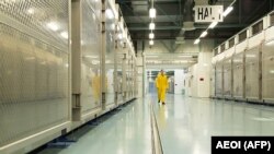 A view of the interior of the Fordow uranium conversion facility in Qom on November 6.