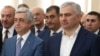 Armenia - President Serzh Sarkisian (L) and Russian-Armenian businessman Samvel Karapetian (R) inaugurate an energy lab at the National Polytechnic University in Yerevan, 5Jun2017.