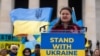 Посол України у США Оксана Маркарова під час мітингу на підтримку України в час масштабної збройної агресії Росії. Вашингтон, 27 березня 2022 року