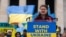 Посол України у США Оксана Маркарова під час мітингу на підтримку України в час масштабної збройної агресії Росії. Вашингтон, 27 березня 2022 року
