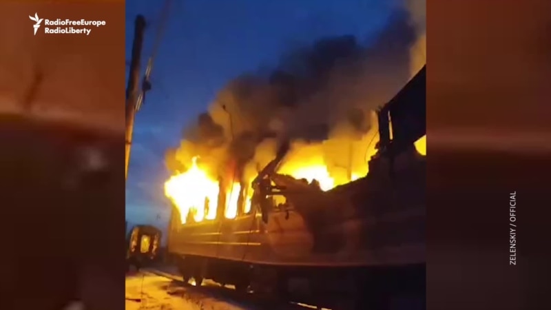 Russian Attacks Kill Civilians Across Ukraine After Drone Strike On Passenger Train