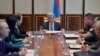 Armenia - President Serzh Sarkisian meets with top Armenian security officials to discuss a continuing hostage situation in Yerevan, 22Jul2016. 