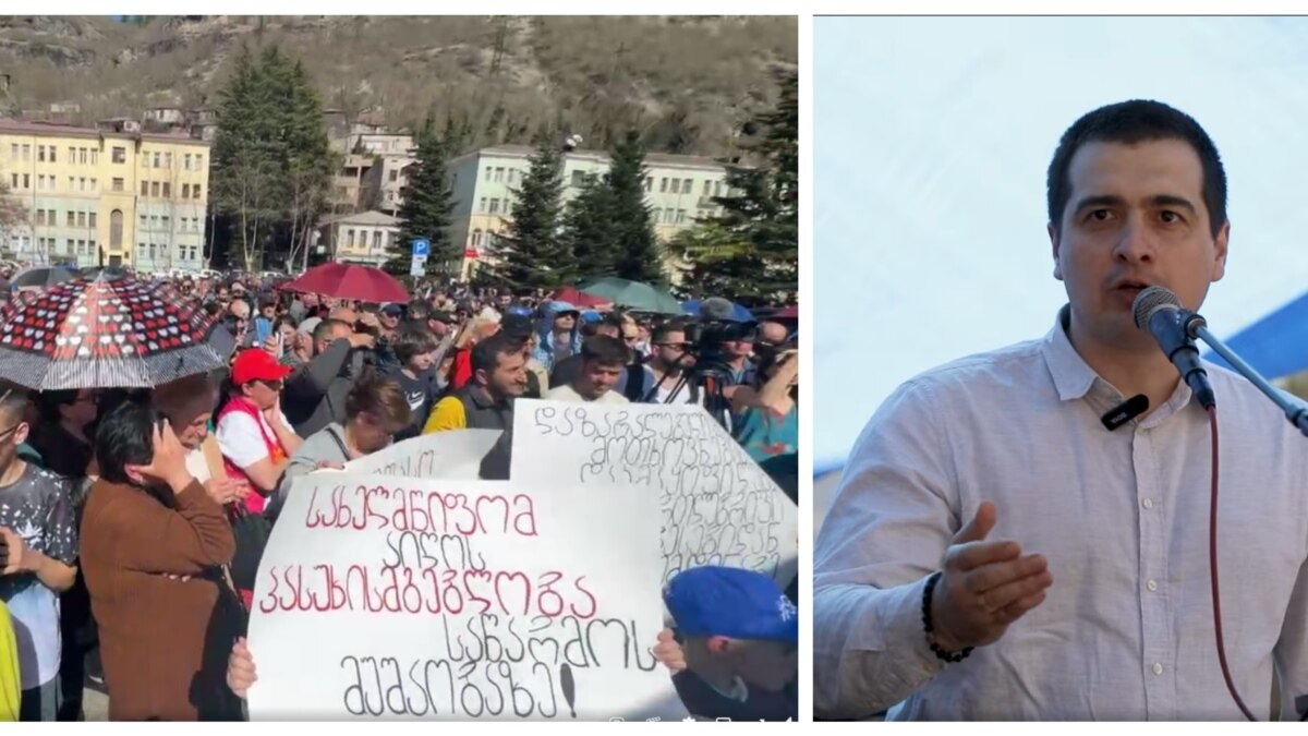 ჭიათურაში საპროტესტო აქცია იმართება - შეკრებილებს მიმართა ზურა მახარაძემ კონსერვატიული მოძრაობიდან