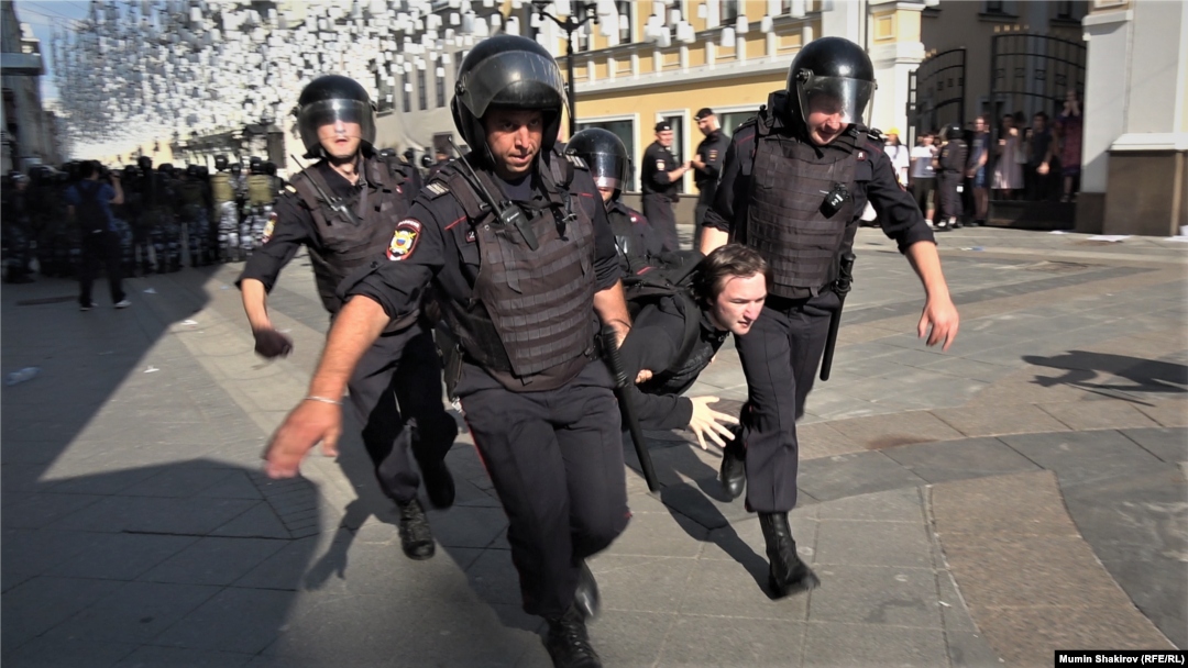 Задержания на акции протеста в поддержку независимых кандидатов в Мосгордуму, 27 июля 2019 г.