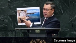Кыргызстандын президенти Садыр Жапаров. 22-сентябрь, 2026-жыл. Нью-Йорк