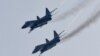 Armenia - Russian MiG-29 fighter jets fly over the Erebuni airbase in Yerevan, 12Feb2016.