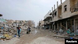Suriyanın Kobani şəhərindən görüntü