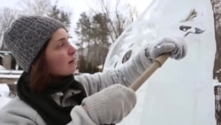 У Менску прайшоў фэстываль ледзяных скульптураў