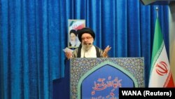 Iranian cleric Ayatollah Ahmad Khatami delivers a sermon during the Friday Prayers in Tehran, November 22, 2019