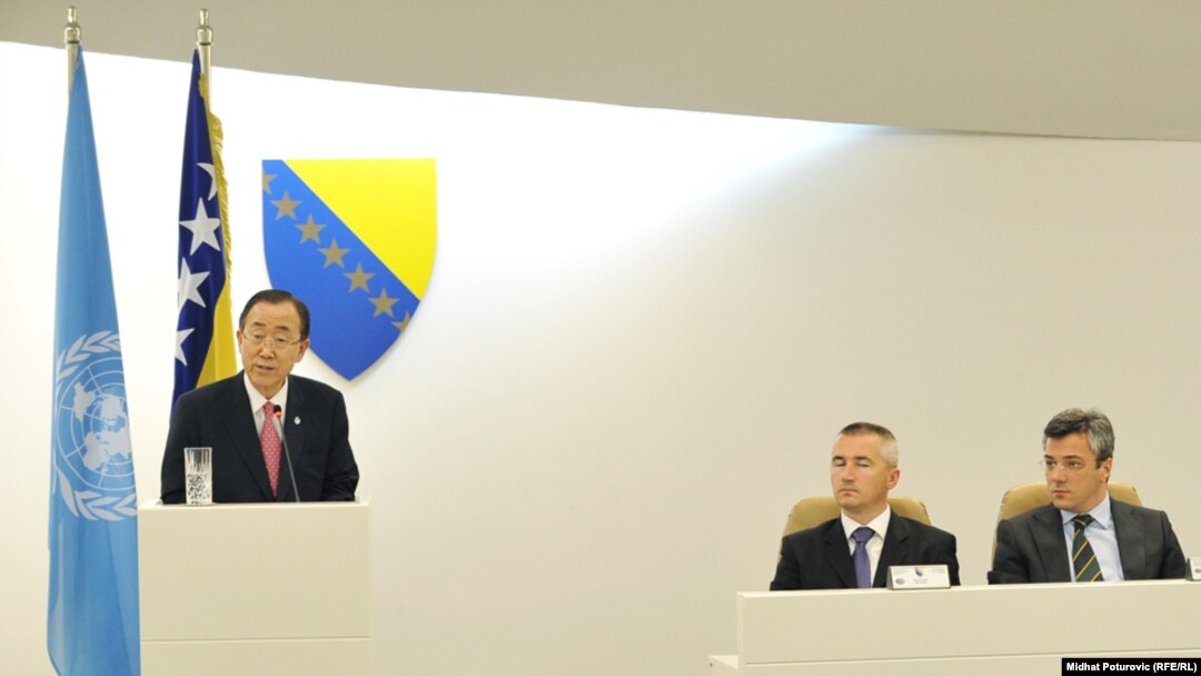 Ban Ki Mun se obraća poslanicima Predstavničkog doma i Doma naroda Parlamentarne skupštine BiH, 25. jul 2012.