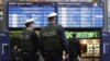 Police patrol the entrance area to Berlin's main railway station. (file photo)