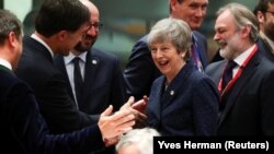 Theresa May, la o reuniune recentă a Consiliului European pe tema Brexitului