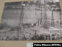 Забастовщики перекрыли железную дорогу, фото из архива КГБ в экспозиции музея истории донского казачества