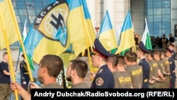 Azow batalionynyň ýene ýolbaşçysynyň jaýlanyş çäresi, Kiýew, 8-nji iýul, 2015