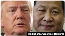 Президент США Дональд Трамп і голова КНР Сі Цзіньпін, фотоколаж