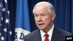 U.S. Attorney General Jeff Sessions participates in a news conference to announce the reconstituted travel ban at the U.S. Customs and Borders Protection headquarters in Washington on March 6.