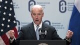 Russia -- US Vice President Joe Biden gestures as he makes a speech at Moscow State University, 10Mar2011