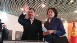 Садыр Жапаров с супругой. 