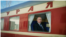 Коллаж: Путин в поезде