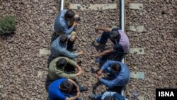 Iran -- The third day of the protests of the Hepco workers, labor protest, undated