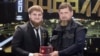 Глава Чечни Рамзан Кадыров и его сын Ахмат, министр спорта республики.