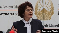 Министерката за култура Ирена Стефоска