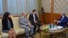 Armenia - President Serzh Sarkisian (R) meets with legal experts from the Council of Europe's Venice Commission, Yerevan, 24Aug2015.