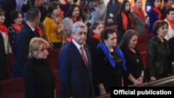 Armenia - President Serzh Sarkisian attends a conference in Yerevan held by the women's wing of the ruling Republican Party of Armenia, 5Nov2016.