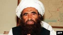 The founder of the Haqqani network, Maulvi Jalaluddin Haqqani, in a 2001 photo