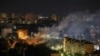 Fumul se ridică pe cer după o lovitură cu drone, pe fondul atacului Rusiei asupra Ucrainei, la Kiev, Ucraina, 13 iulie 2023.