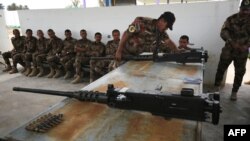 Iraq-Members of the Iraqi Counter-Terrorism Service (CTS) take part in an arms training session at the Special Forces Academy near Baghdad's international airport on March 19, 2018.