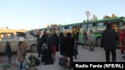 Зелёные автобусы для эвакуации постанцев и мирного населения из восточного Алеппо