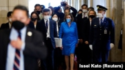 Kryetarja e Dhomës së Përfaqësuesve të SHBA-së, Nancy Pelosi gjatë vizitës në Japoni. 4 gusht 2022.