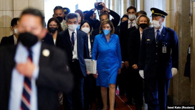 Predsjedavajuća Zastupničkog doma američkog Kongresa Nancy Pelosi u posjeti japanskom parlamentu u Tokiju, 5. avgusta 2022.