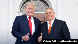 Donald Trump és Orbán Viktor a New Jersey-i Bedminsterben 2022. augusztus 2-án