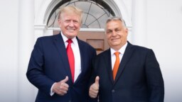 Donald Trump és Orbán Viktor a New Jersey-i Bedminsterben 2022. augusztus 2-án