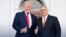 Donald Trump (left) and Viktor Orban ppose for a photo in New Jersey in August 2022.