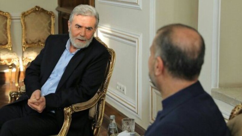 دیدار دبیرکل جهاد اسلامی فلسطین با وزیر خارجه و رئیس مجلس ایران