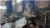 Вид зсередини бараку в Оленівці після вибуху та пожежі 31 липня 2022 року