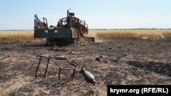 Знищений російський міномет на базі УРАЛу поблизу села Іванівка Херсонської області