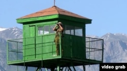 A guard tower in Tajikistan's Shamsiddin Shohin district, the area near the Afghan border where five Chinese nationals were killed on November 27. (file photo)