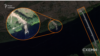 Супутниковий знімок Антонівського залізничного мосту та поромної переправи біля нього, 1 серпня 2022 року