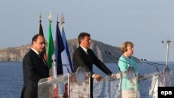 Лидеры Германии, Франции и Италии.